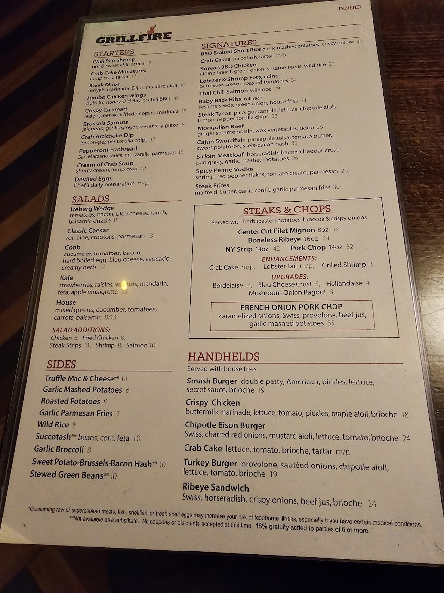 George Martin's Grillfire Menu - Image 5